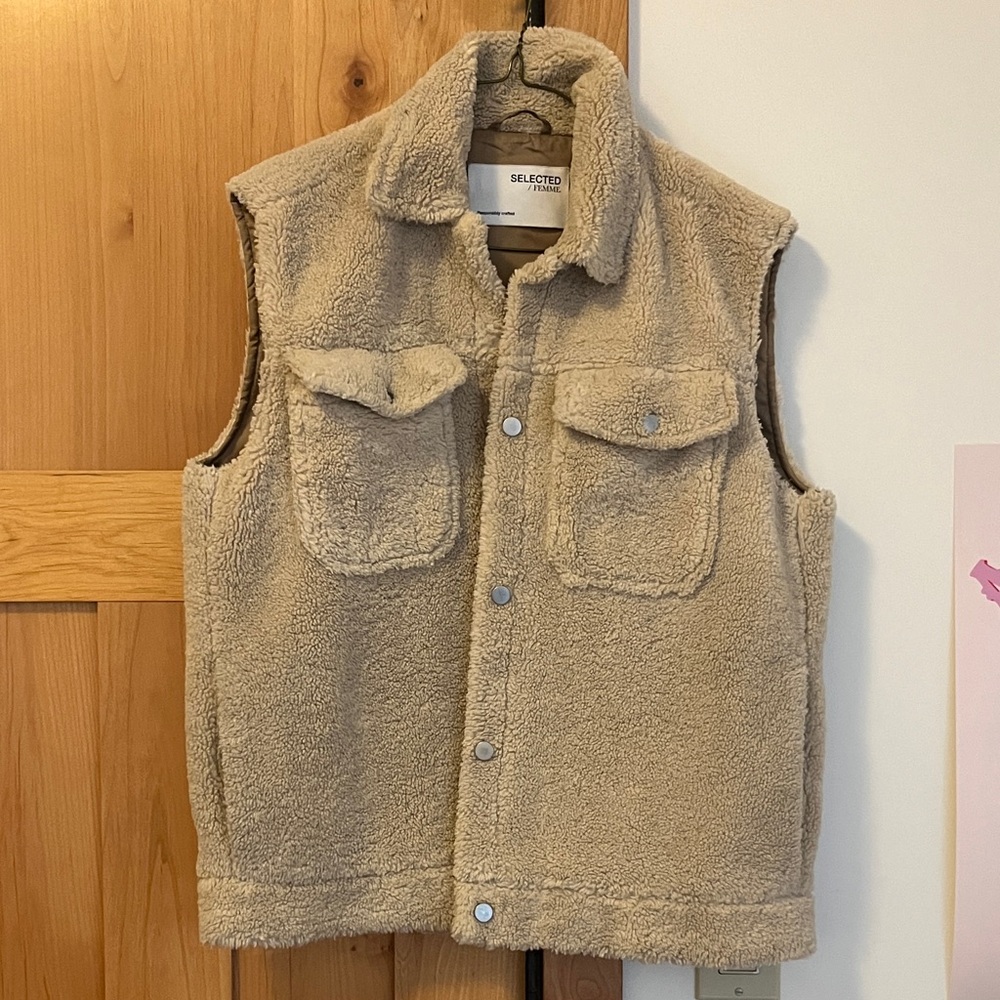 Selected Women's Sherpa Fleece Vest